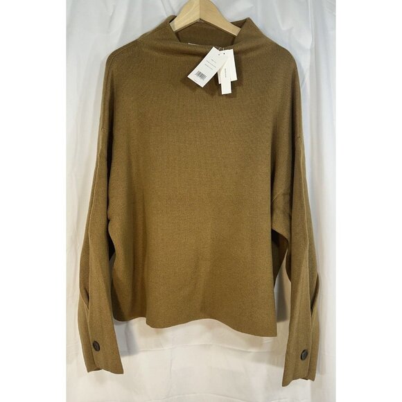 Vince Wool Cashmere Turtle / Mock Neck Sweater Brown / Tan Color XXXL NWT $395 - Picture 5 of 14